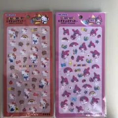 ハローキティ・マイメロディ エポキシステッカー ２つセット