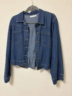 マジェスティックレゴン　ダークブルーデニムジャケット フリル裾