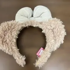 ディズニー シー 耳型カチューシャ ベージュ シェリーメイ リボン