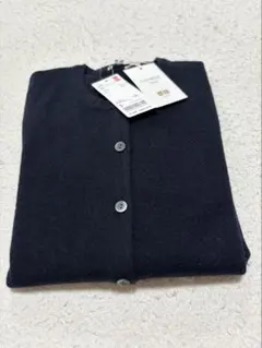 新品未使用タグ付 UNIQLO カシミヤ100% カーディガン ネイビー S