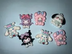 可愛いキャラクター デコレーションパーツ 7個セット