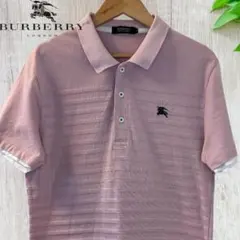 BURBERRY BLACK LABEL ポロシャツ M ピンク ホースロゴのサムネイル