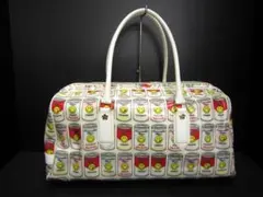 ✈ 美品　サマンサベガ　ニコちゃん　総柄　大きめ ハンド バッグ　コーティング