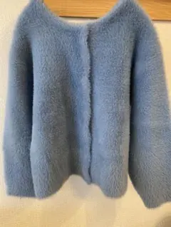 PLST (美品) プラステ フェザーヤーン2WAYカーディガン