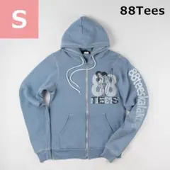 「ハワイ 88Tees」ジップアップスウェットパーカー 水色 S