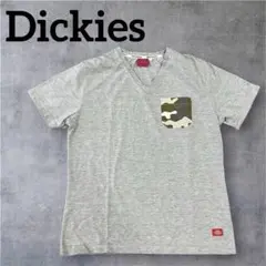 Dickies Tシャツ Vネック グレー カモポケット 古着のサムネイル
