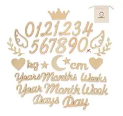 美品 月齢フォト　マンスリーカード　木製 ニューボーンフォト　レターバナー