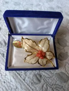 本珊瑚ブローチ