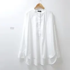 Theory セオリー バンドカラー チュニックシャツ P バンドカラー チュニック シャツ / オフィスカジュアル / 通勤 / 夏服