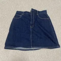 GU デニムタイトスカート ダークブルー