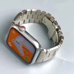 Apple Watch用シルバー Hステンレス ベルト アップルウォッチ