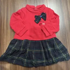 MIKIHOUSE ミキハウス ワンピース 80チェック 女の子
