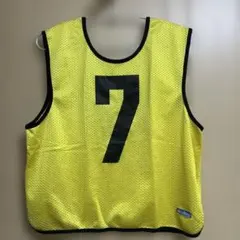 イエロー メッシュ ビブス 番号7