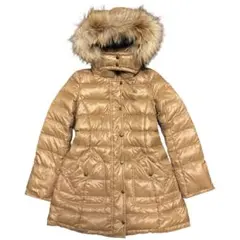 美品 バーバリー ブルーレーベル ラクーンファー ダウンコート フェザー 38