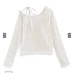 リボンワンショルテレコリブトップス　オフホワイト[gn310] GRL グレイル