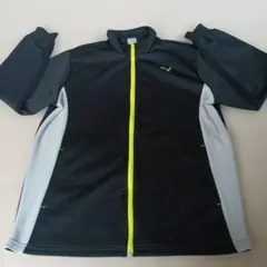 美品　 プーマ　Puma　 ジャージ上　運動会 ブラック　蛍光