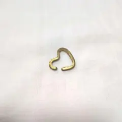 真鍮　ハート型ゴールド　イヤーカフ　ほぼ未使用 ハンドメイド