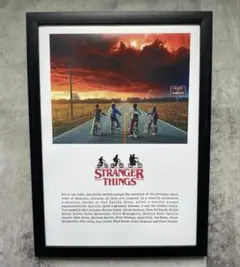 ストレンジャーシングス　アートポスター　A4額付き　ネットフリックス　インテリア