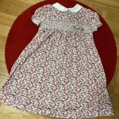 美品タルティーヌエショコラ130 ワンピース　リバティ柄お花