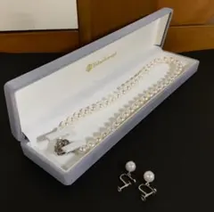 Takashimaya　高島屋　真珠8mm　花珠級　ネックレス&イヤリング2点