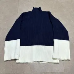 Polo Ralph Lauren セーター ニット バイカラー ハイネック S