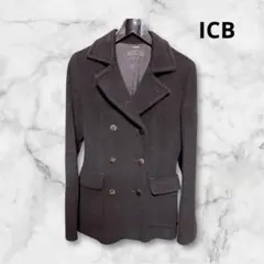 ICB アンゴラ　羊毛ピーコート(黒)のサムネイル