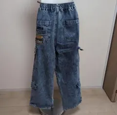 デニムカーゴパンツ ウエストゴムのサムネイル