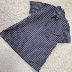 《美品》 KENZO ストライプ柄シャツ ネイビー 3 ビジネス 総柄 シンプルのサムネイル