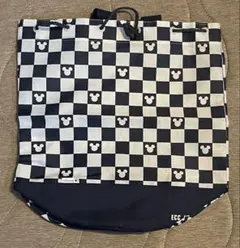 ミッキーマウス チェック柄リュック［不織布］