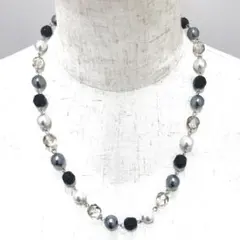 パールマルチカラーアクセサリーネックレス （ステーションNCデザイン）約50㎝