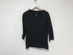 本物ダブルジェイケイwjkコットンVネック7部丈長袖TシャツロンTスーツメンズ黒