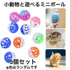 鳥　おもちゃ　ミニボール　5個セット　インコ　オウム　猫　犬　動物　バードトイのサムネイル