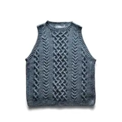 INVERALLAN/インバーアラン/アランハンドニットベスト/茶タグ INVERALLAN」 9H V-NECK KNIT VEST インバーアラン Vネック ニット