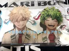 ヒロアカ アクリルGIGAフィギュア 爆豪勝己 緑谷出久 うちわセット