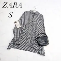 ザラ/シャツ/ギンガムチェック/コットン100/Sサイズ/前開き