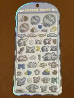 【正規品】サンリオ　コットンパフィーシール　シナモンロール