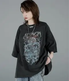 新品ADRER ヘビーコットンヴィンテージライクダメージピグメントTシャツタグ付