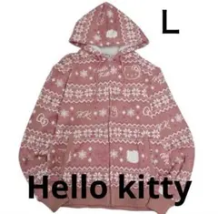 Hello kitty ハロー キティ 裏ボア フード付き ジップパーカー Ｌのサムネイル