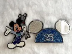 ディズニー ピンバッジ ミッキー 25周年 ランヤード セット 限定