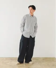 L/BEAMSビームス×チャンピオン/コラボ/カーゴスウェットパンツ/ブラック