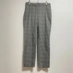 ZARA グレンチェック テーパードパンツ アンクル M レーヨン オフィス