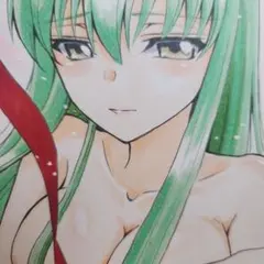 手描きイラスト ポストカード コピック ファンアート　C.C.　コードギアス