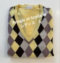 【Pringle of Scotland 】レディス　アーガイルセーターL
