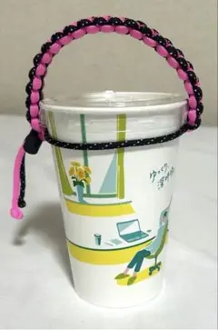 パラコード ボトルホルダー ドリンク カップホルダー ピンク ブラック