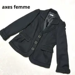 axes femme レース テーラード ジャケット フォーマル 黒 Lサイズ