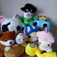 キャラクターぬいぐるみ マスコット 9点セットのサムネイル