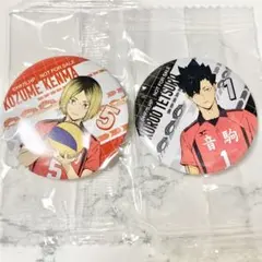 ハイキュー!! ビッくらポン くら寿司 缶バッジ 孤爪研磨 黒尾鉄朗 2点セット