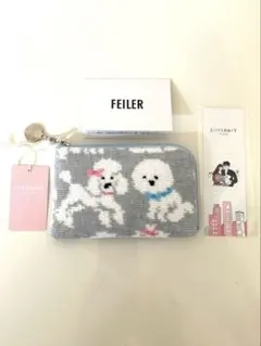 ラブラリーバイフェイラー　モフモフワンチャン　L字ポーチ