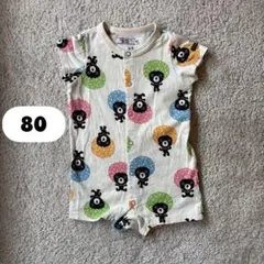 ミキハウス　ダブルビー　ロンパース　80