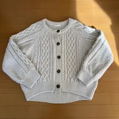 GUケーブルニット カーディガン